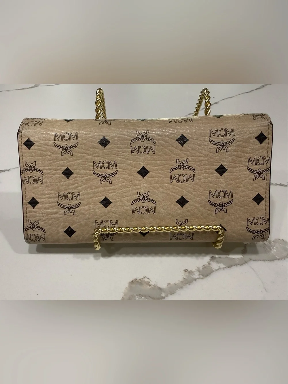 MCM Visetos Flap Envelope Long Wallet - Picture 6 of 7